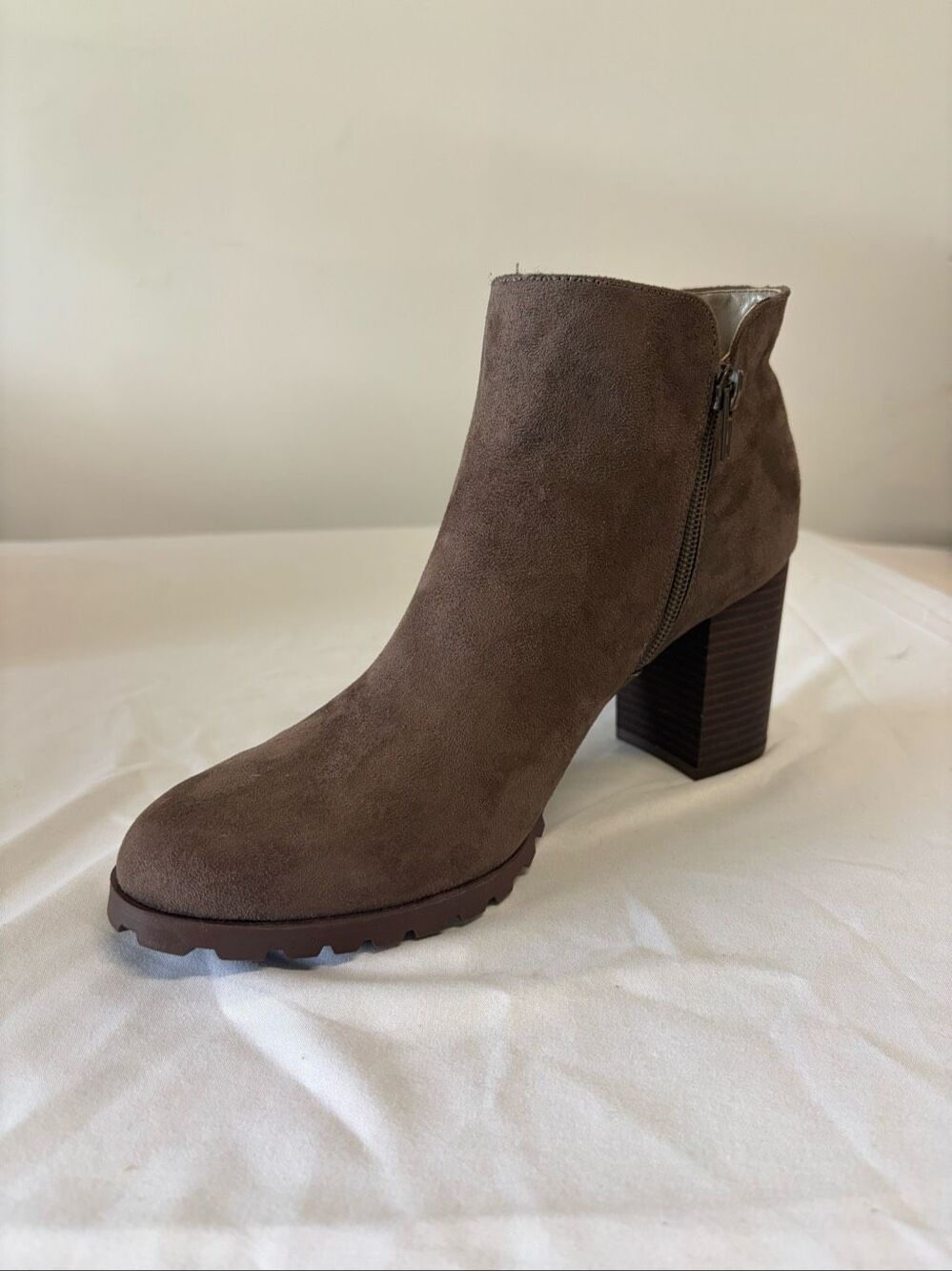 Style & Co Ideef Grey MC/ Brown Suede Boot Womens Size 10M NEW WITH BOX